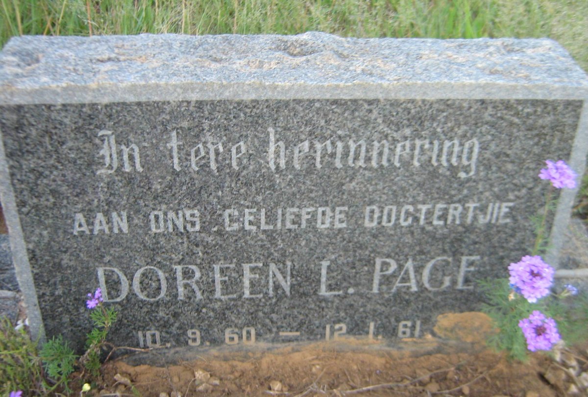 PAGE Doreen L. 1960-1961