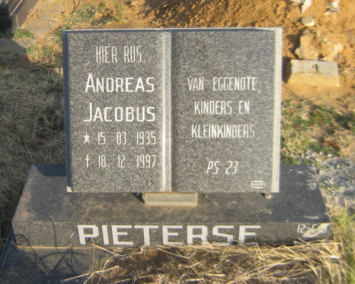 PIETERSE Andreas Jacobus 1935-1997
