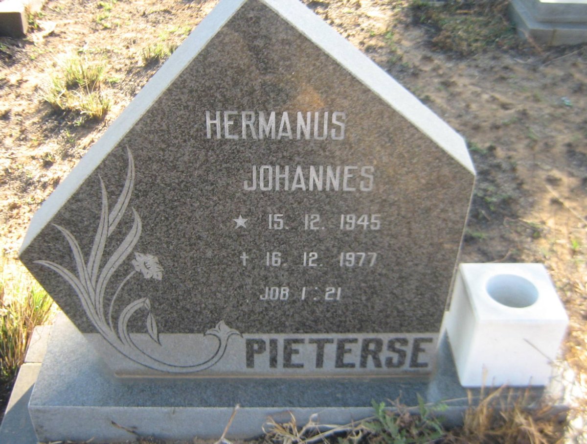 PIETERSE Hermanus Johannes 1945-1977
