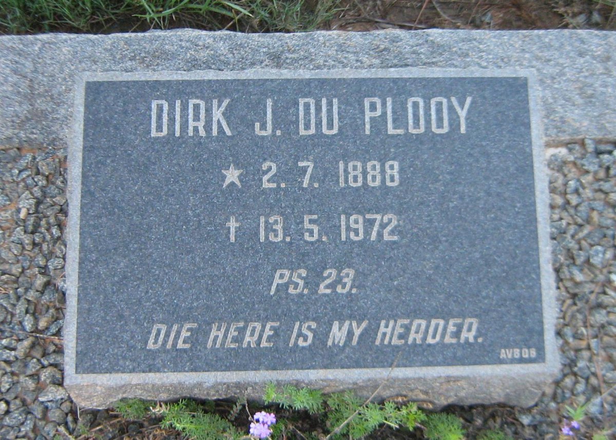 PLOOY Dirk J., du 1888-1972