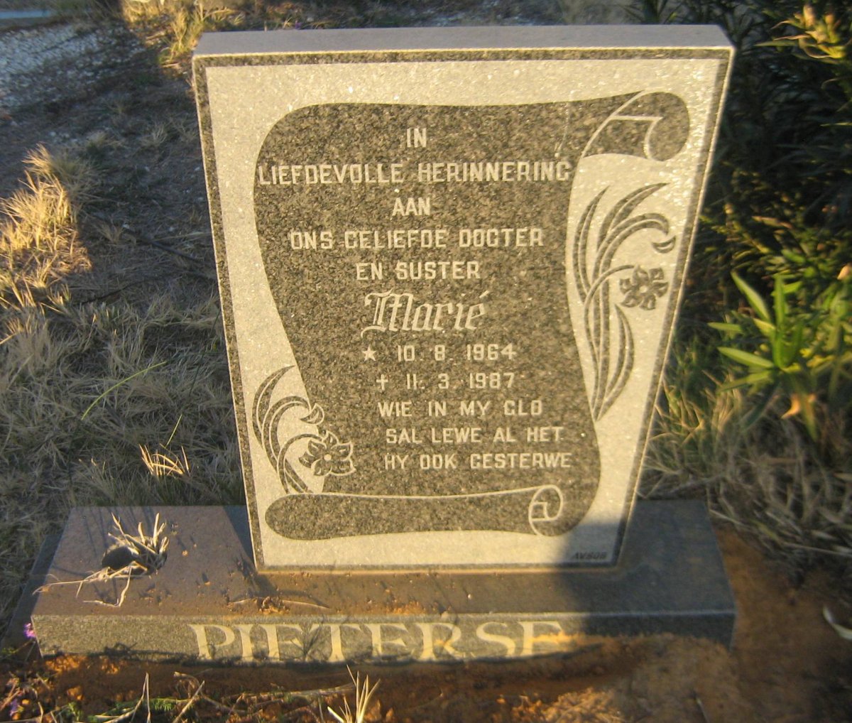 PIETERSE Marie 1964-1987