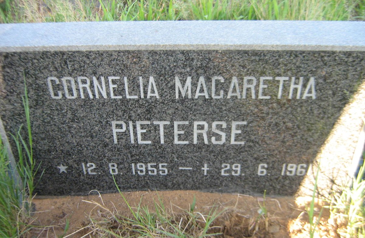 PIETERSE Cornelia Magaretha 1955-1961