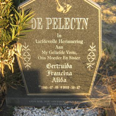 PELECYN Gertruida Francina Alida, de 1940-2012
