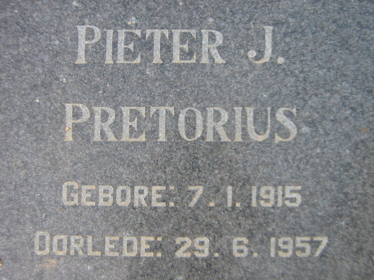 PRETORIUS Pieter J. 1915-1957