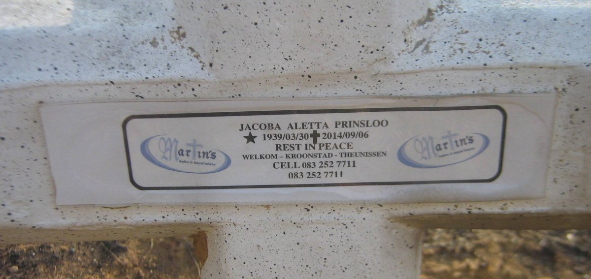 PRINSLOO Jacoba Aletta 1939-2014
