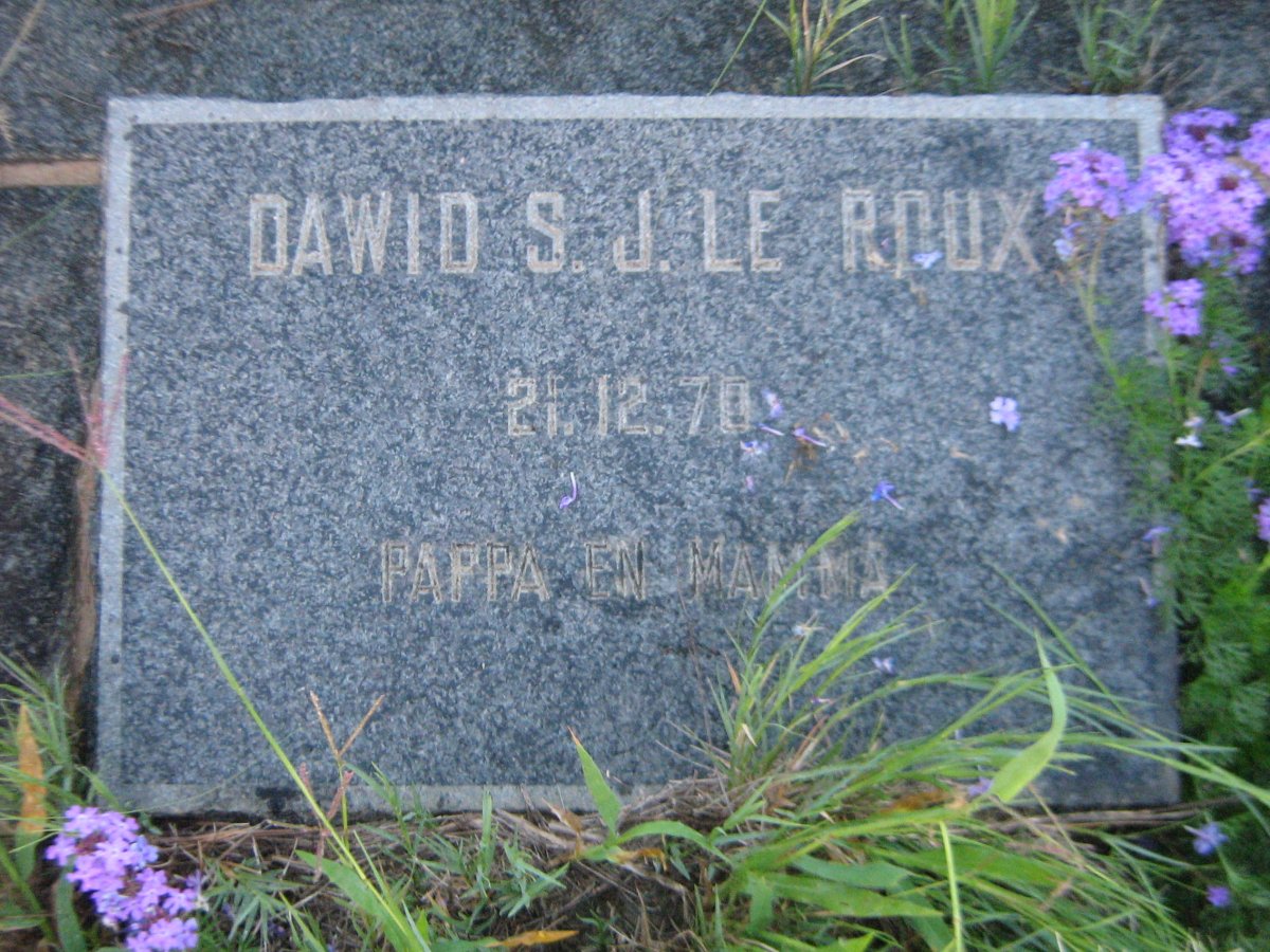 ROUX Dawid S.J., le -1970