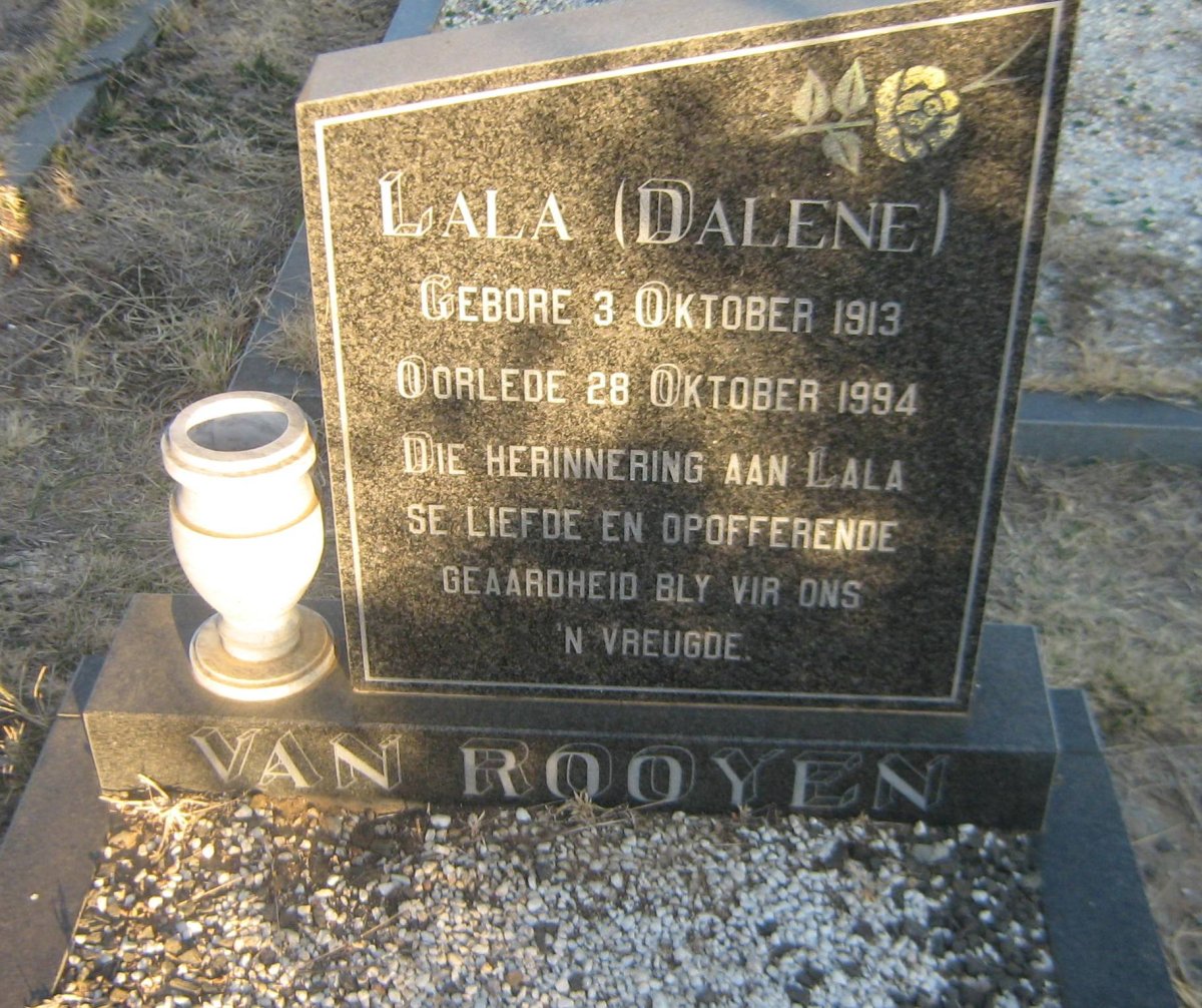 ROOYEN Dalene, van 1913-1994
