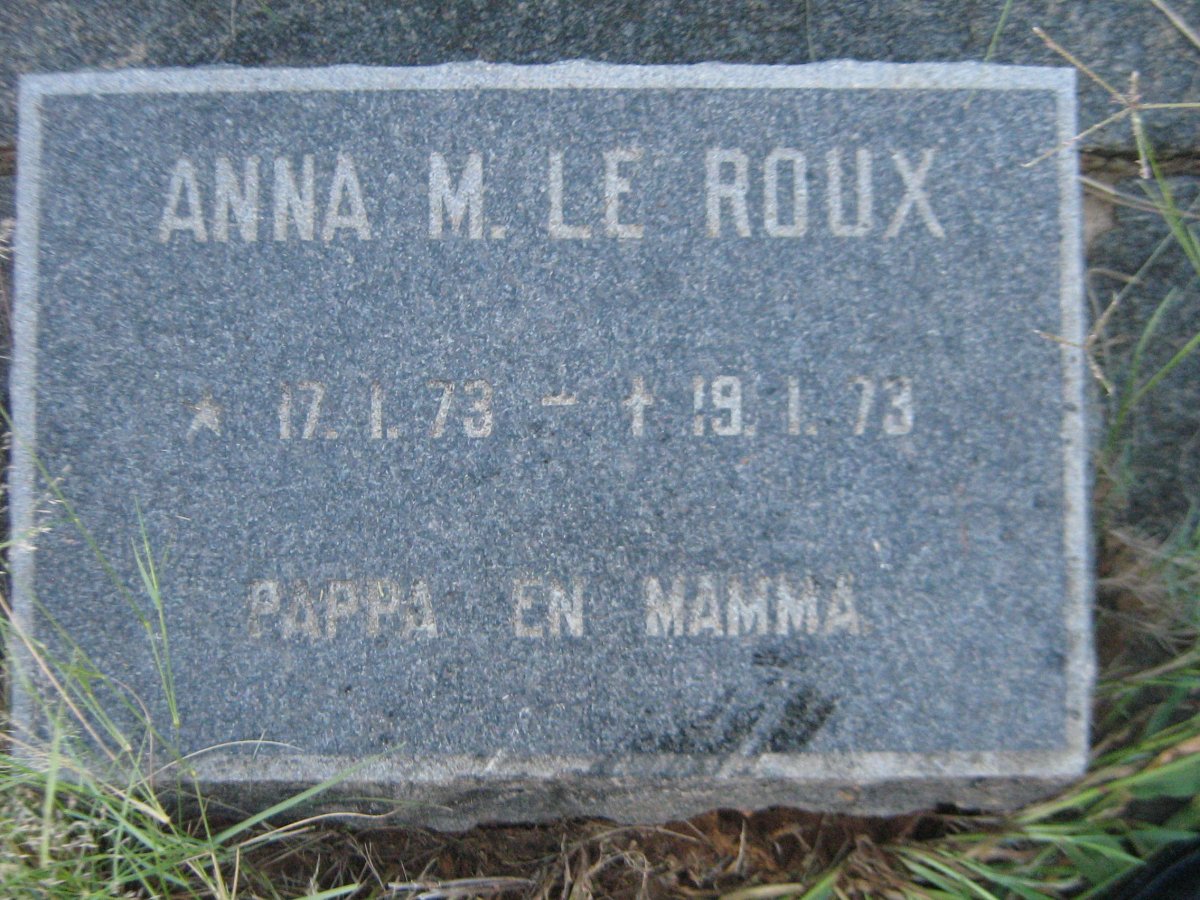 ROUX  Anna M., le 1973-1973