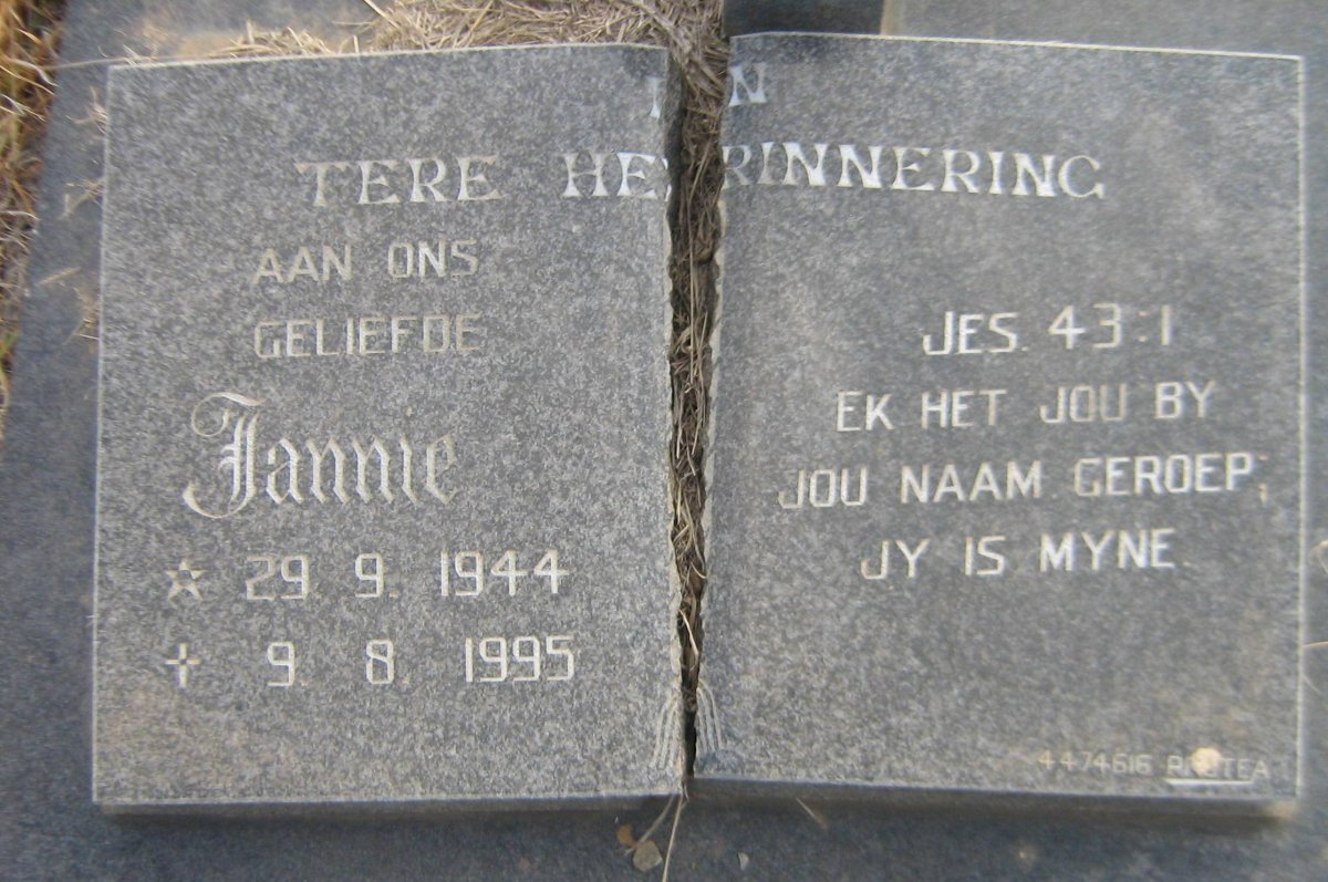 ROSSOUW Jannie 1944-1995