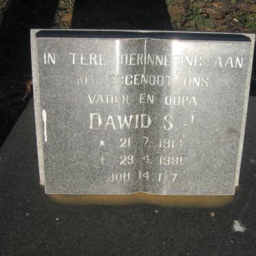 ROUX Dawid S.J., le 1914-1981 &amp; Anna M.A. 1919-1985