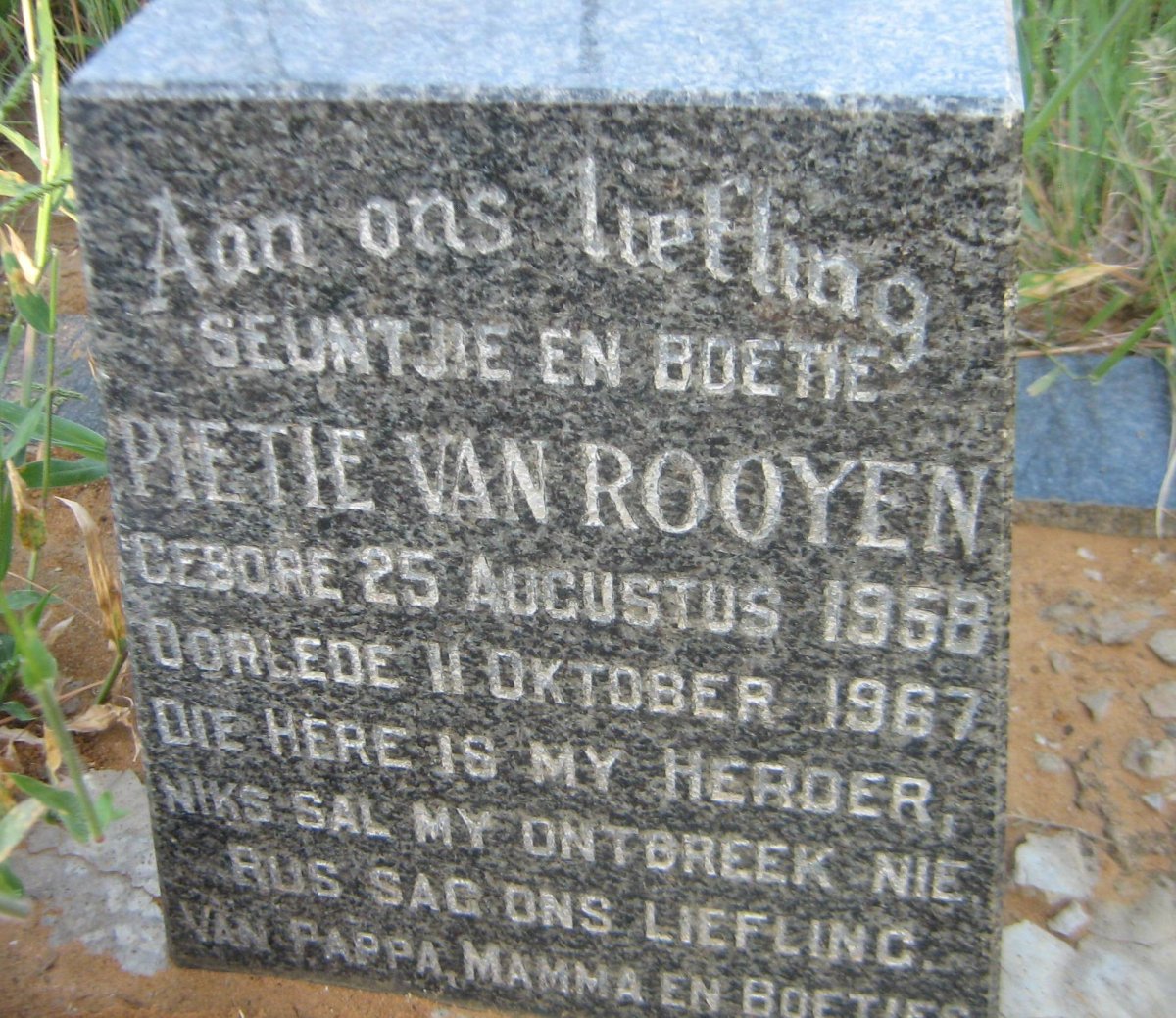 ROOYEN Pietie, van 1958-1967