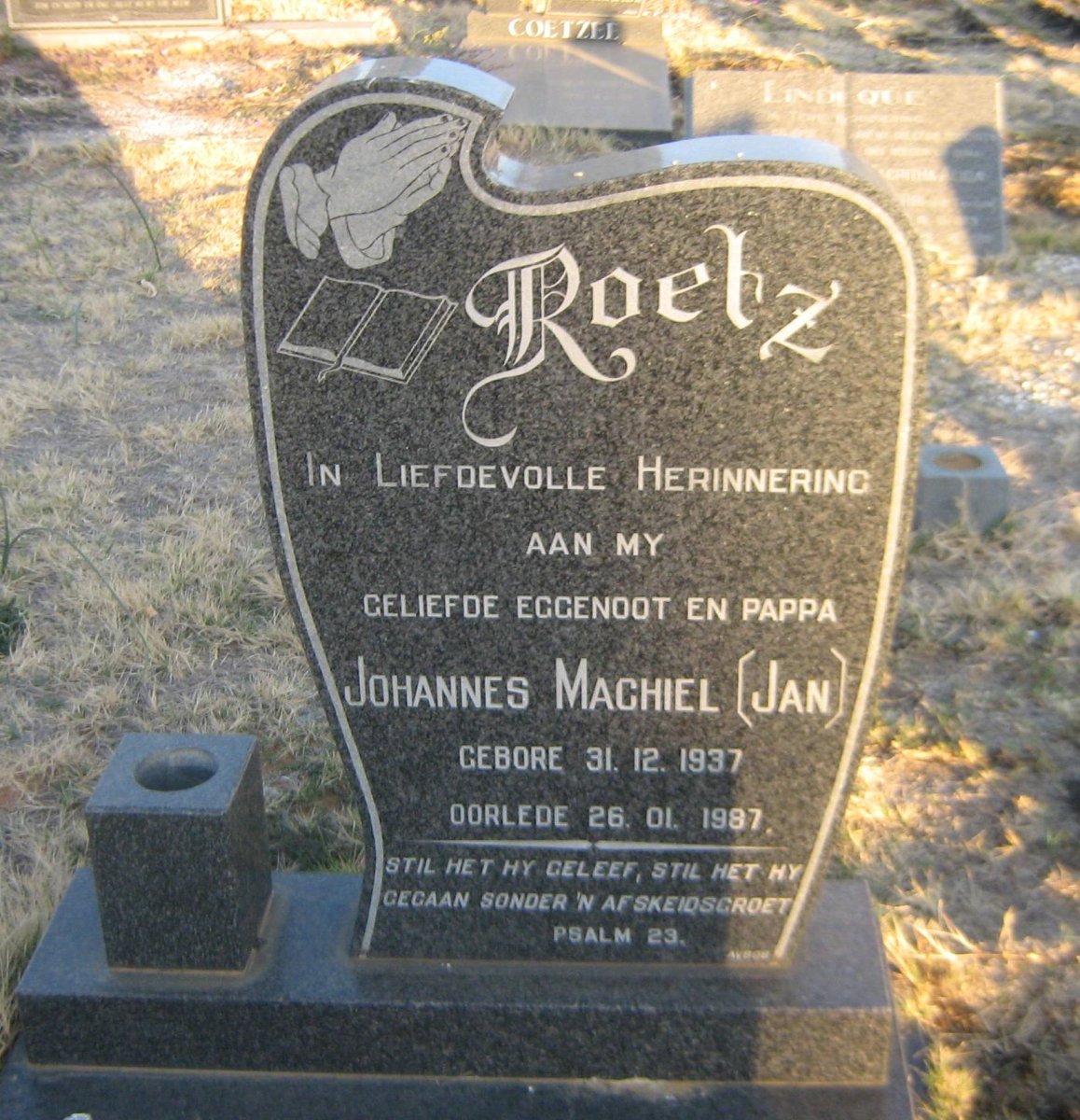 ROETZ Johannes Machiel 1937-1987