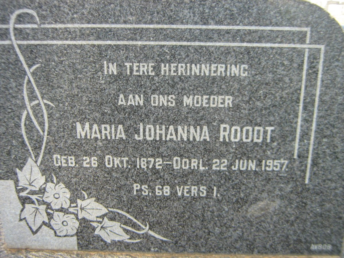 ROODT Maria Johanna 1872-1957