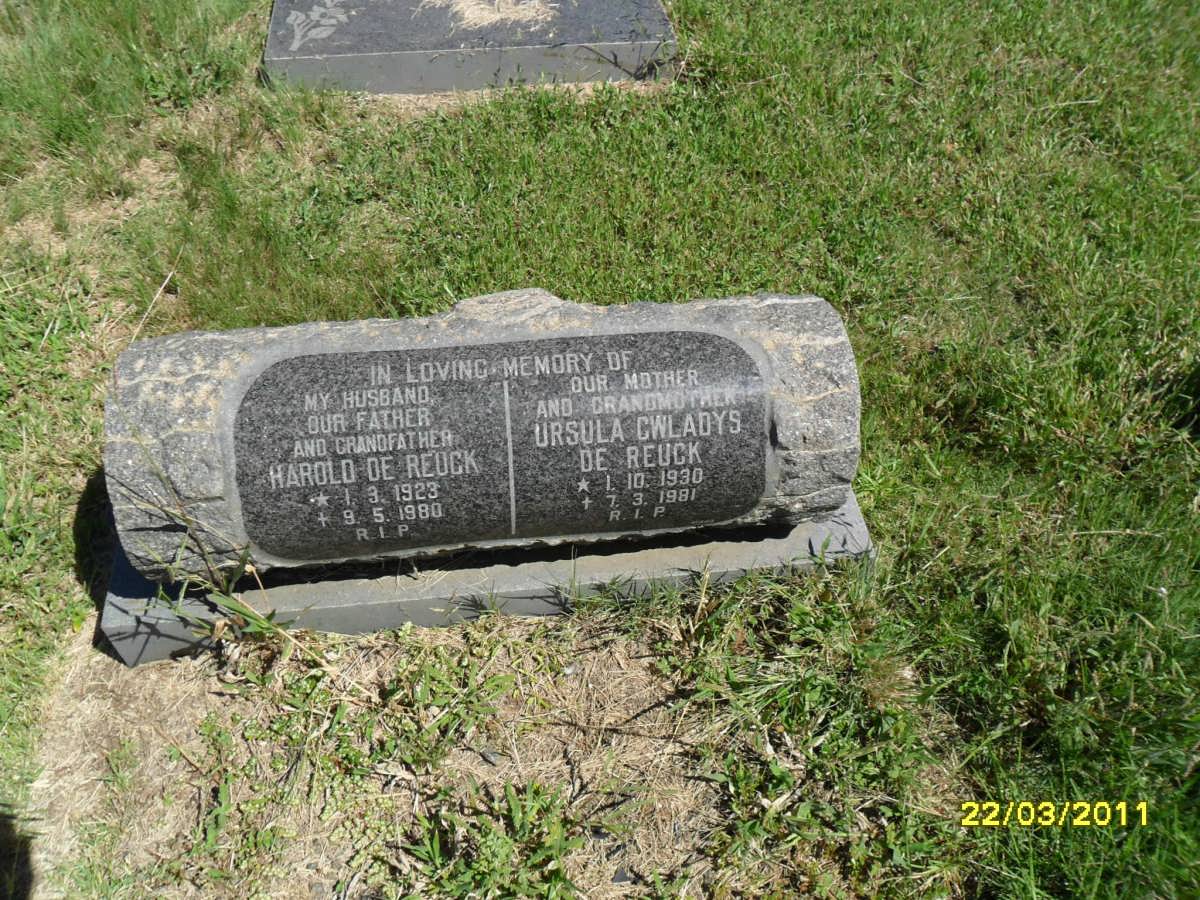REUCK Harold, de 1923-1980 &amp; Ursula Cwladys 1930-1981
