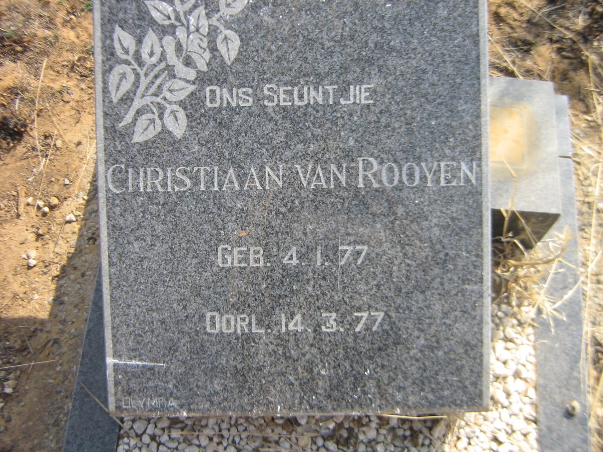 ROOYEN Christiaan, van 1977-1977