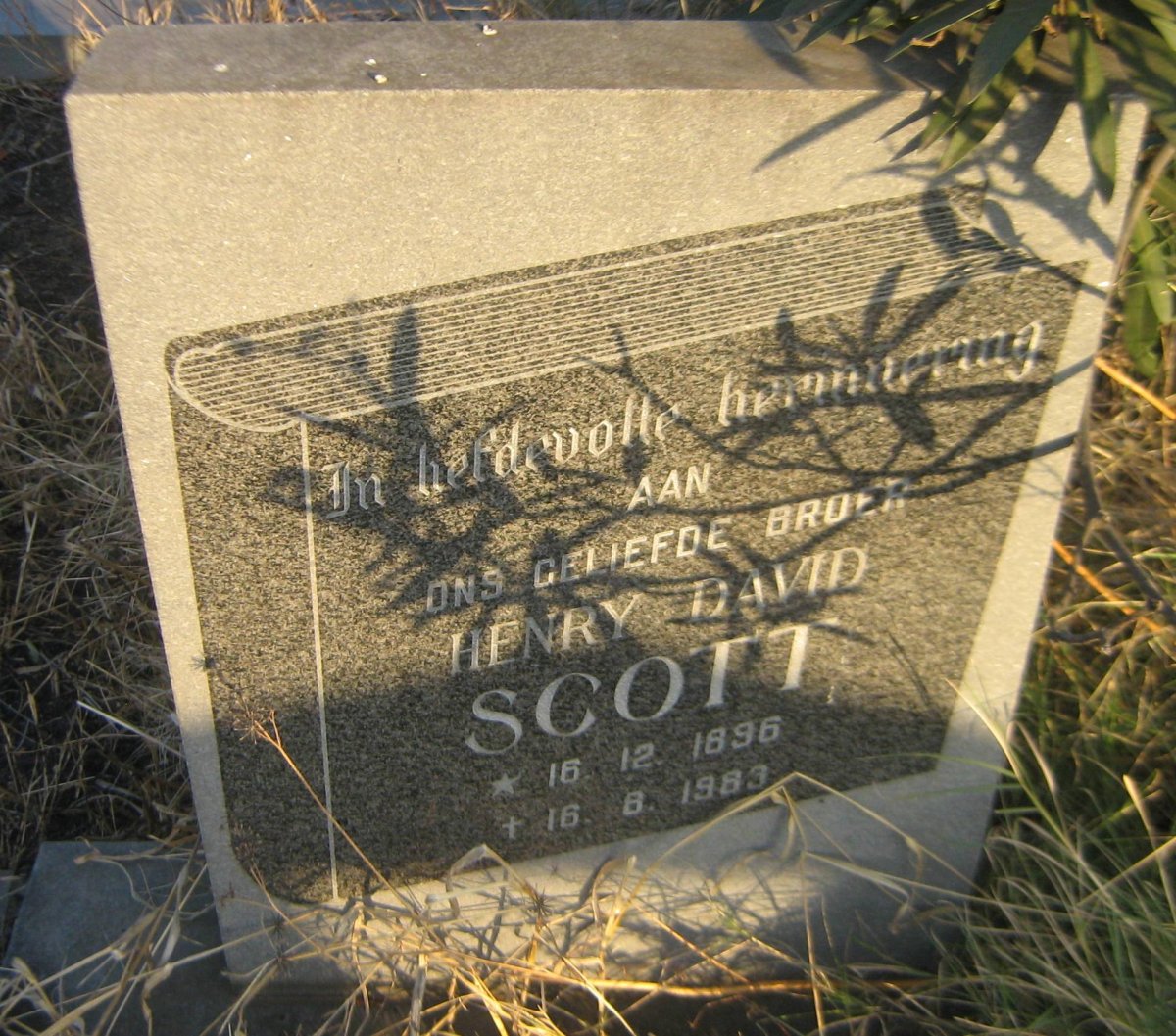 SCOTT Henry David 1996-1983