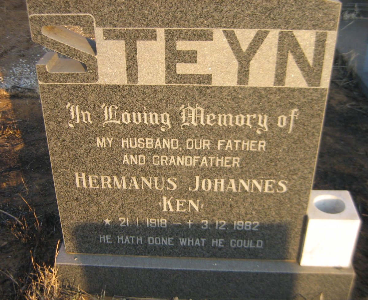 STEYN Hermanus Johannes 1918-1982