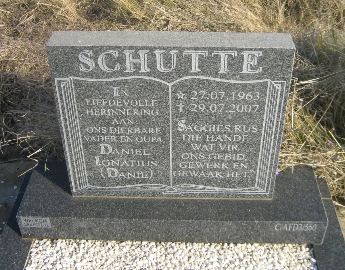 SCHUTTE Daniel Ignatius 1963-2007