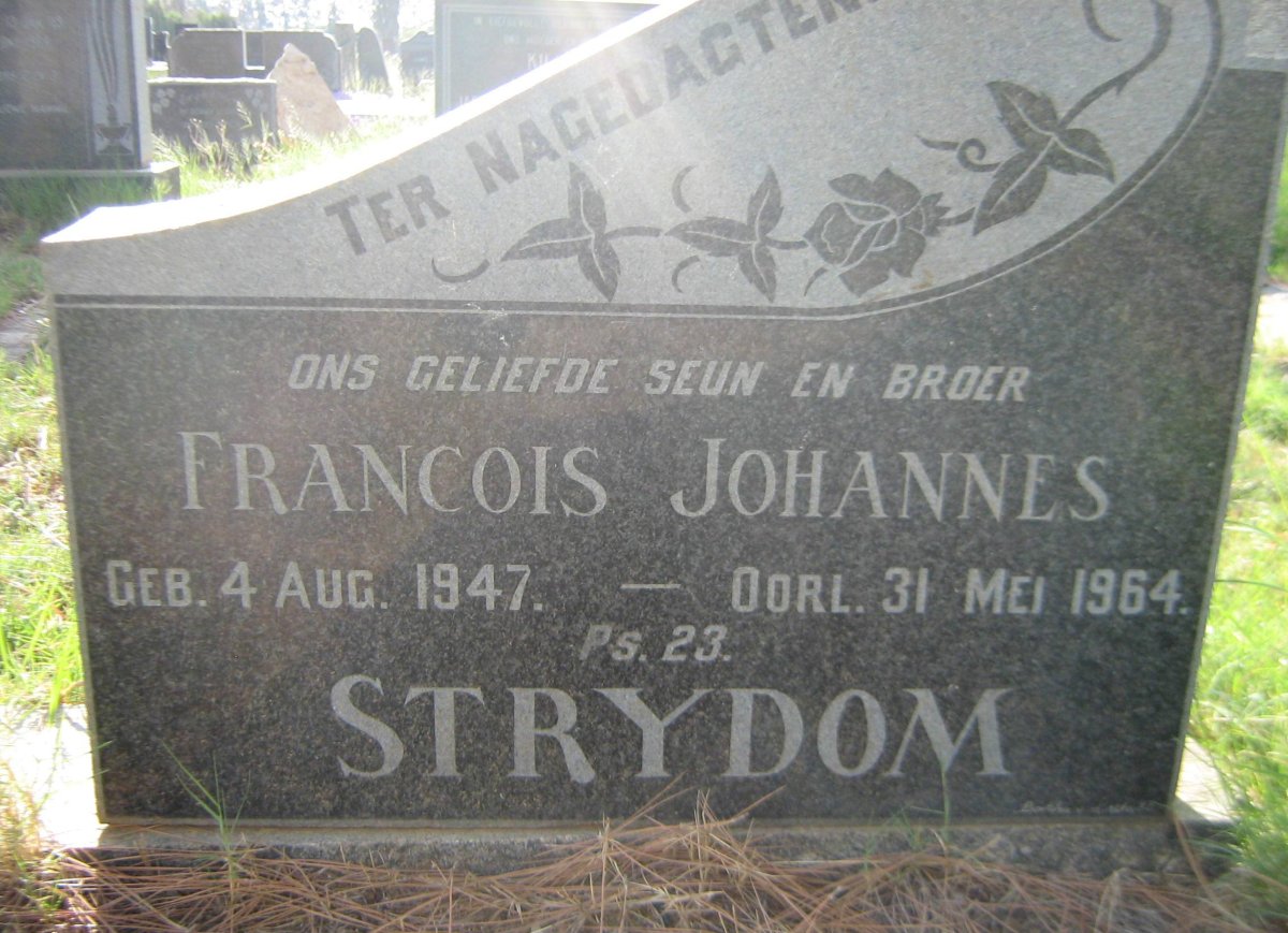 STRYDOM Francois Johannes 1947-1964