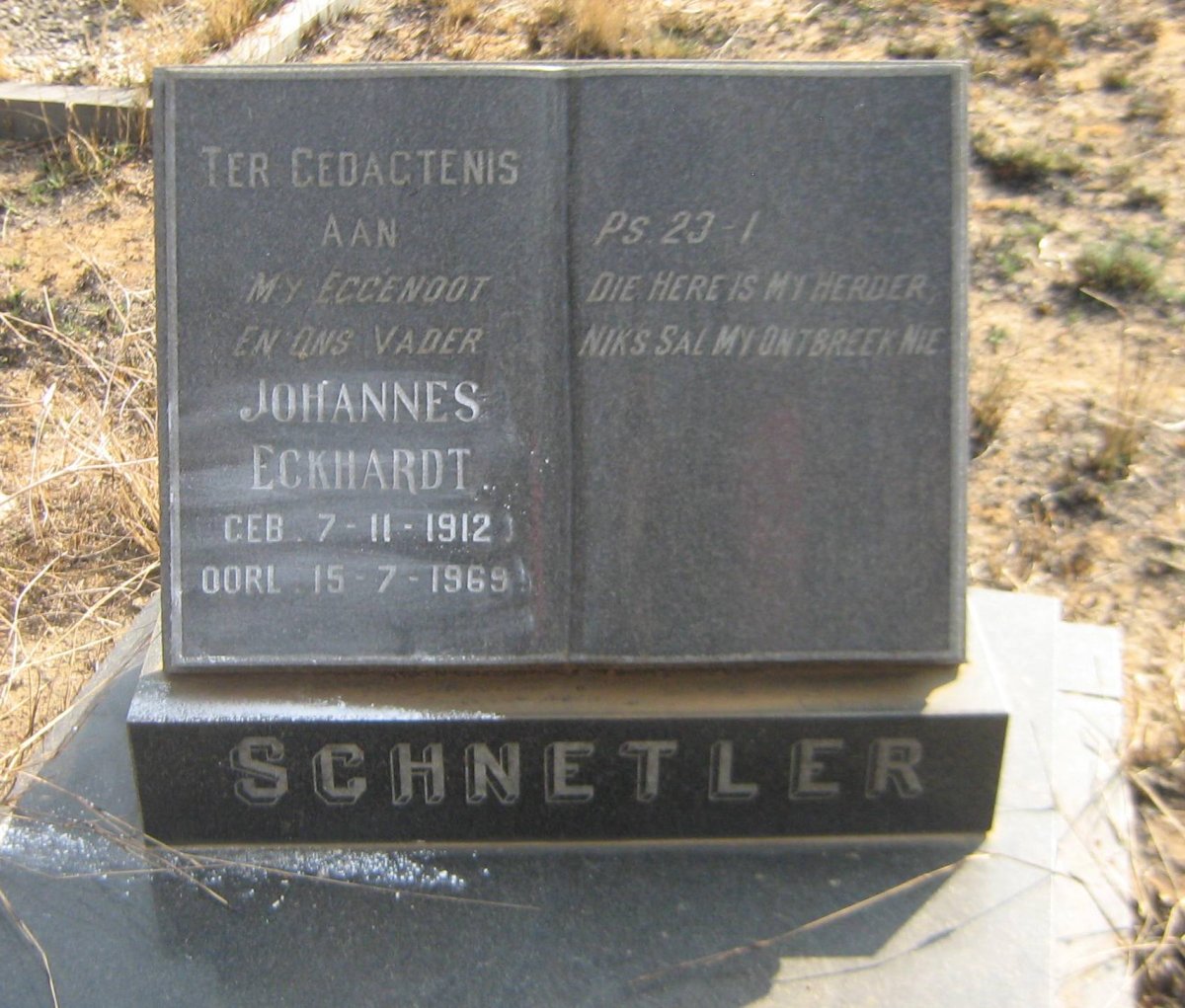 SCHNETLER Johannes Eckhardt 1912-1969