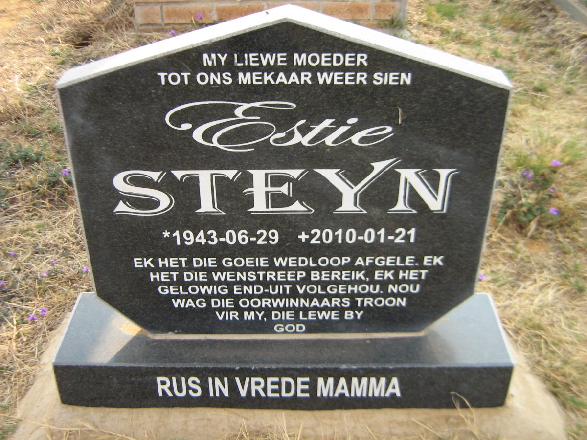 STEYN Estie 1943-2010