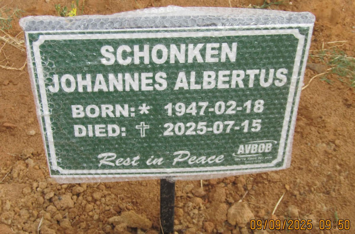 SCHONKEN Johannes Albertus 1947-2025