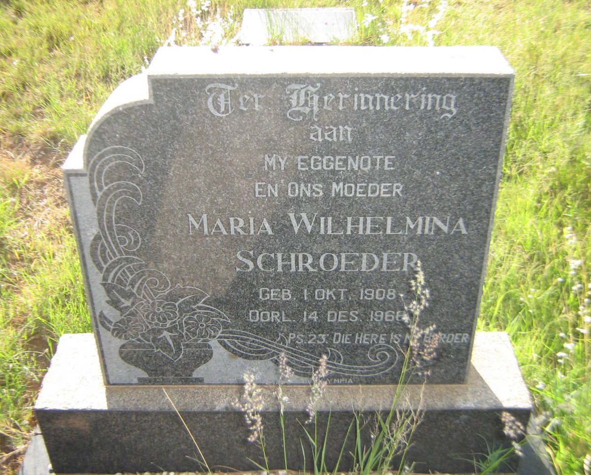 SCHROEDER Maria Wilhelmina 1908-1966