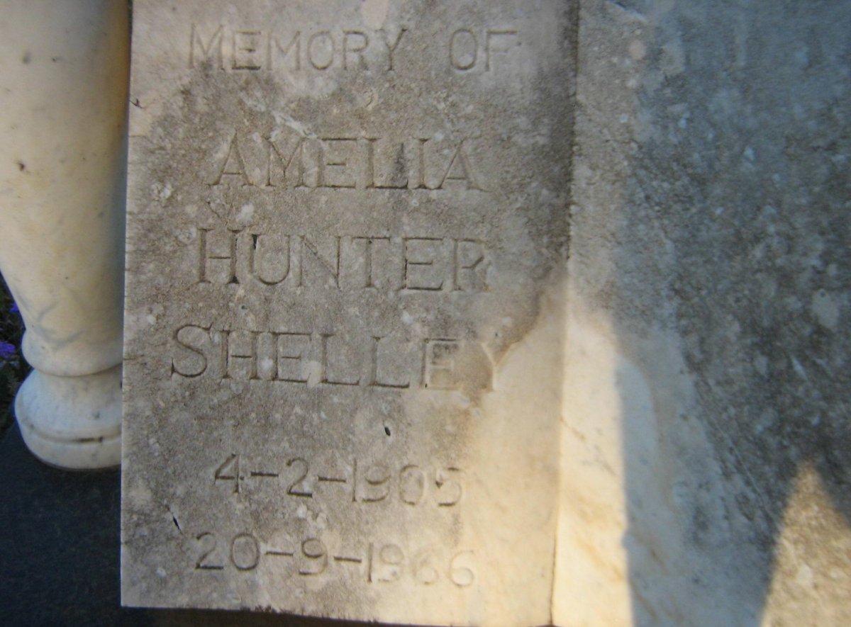 SHELLEY Amelia Hunter 1905-1966