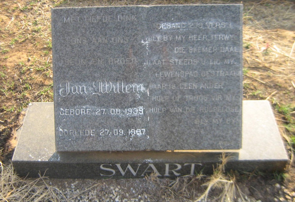 SWART Jan Willem 1939-1987