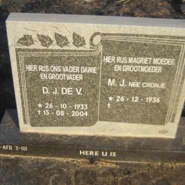 SIEBRITS D.J. de V. 1933-2004 &amp; M.J. CRONJE 1936-