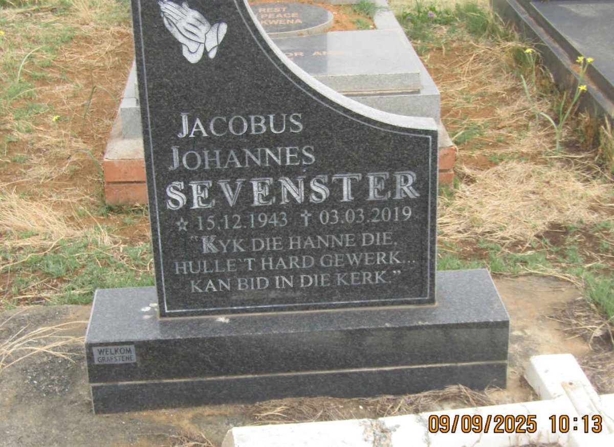 SEVENSTER Jacobus Johannes 1943-2019