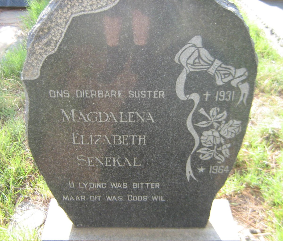 SENEKAL Magdalena Elizabeth 1931-1964