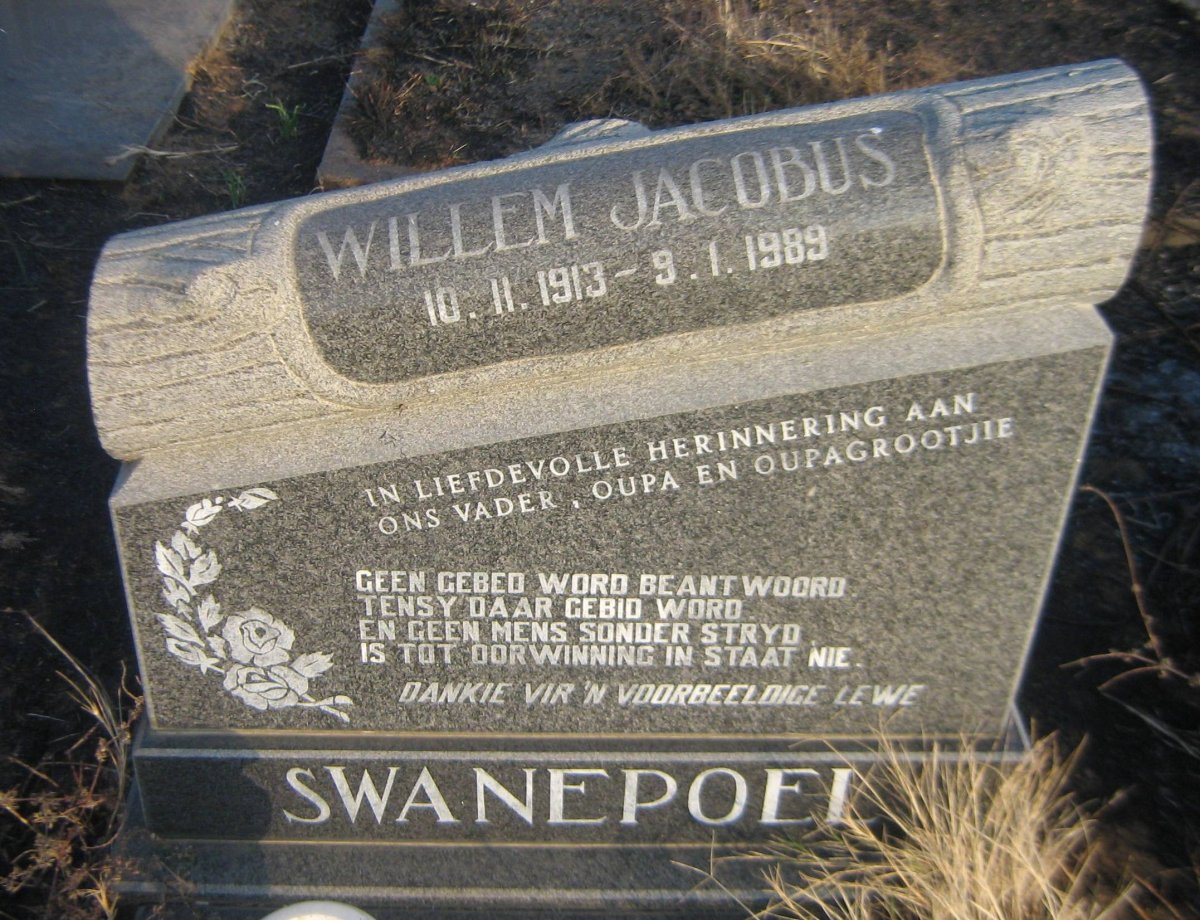SWANEPOEL Willem Jacobus 1913-1989