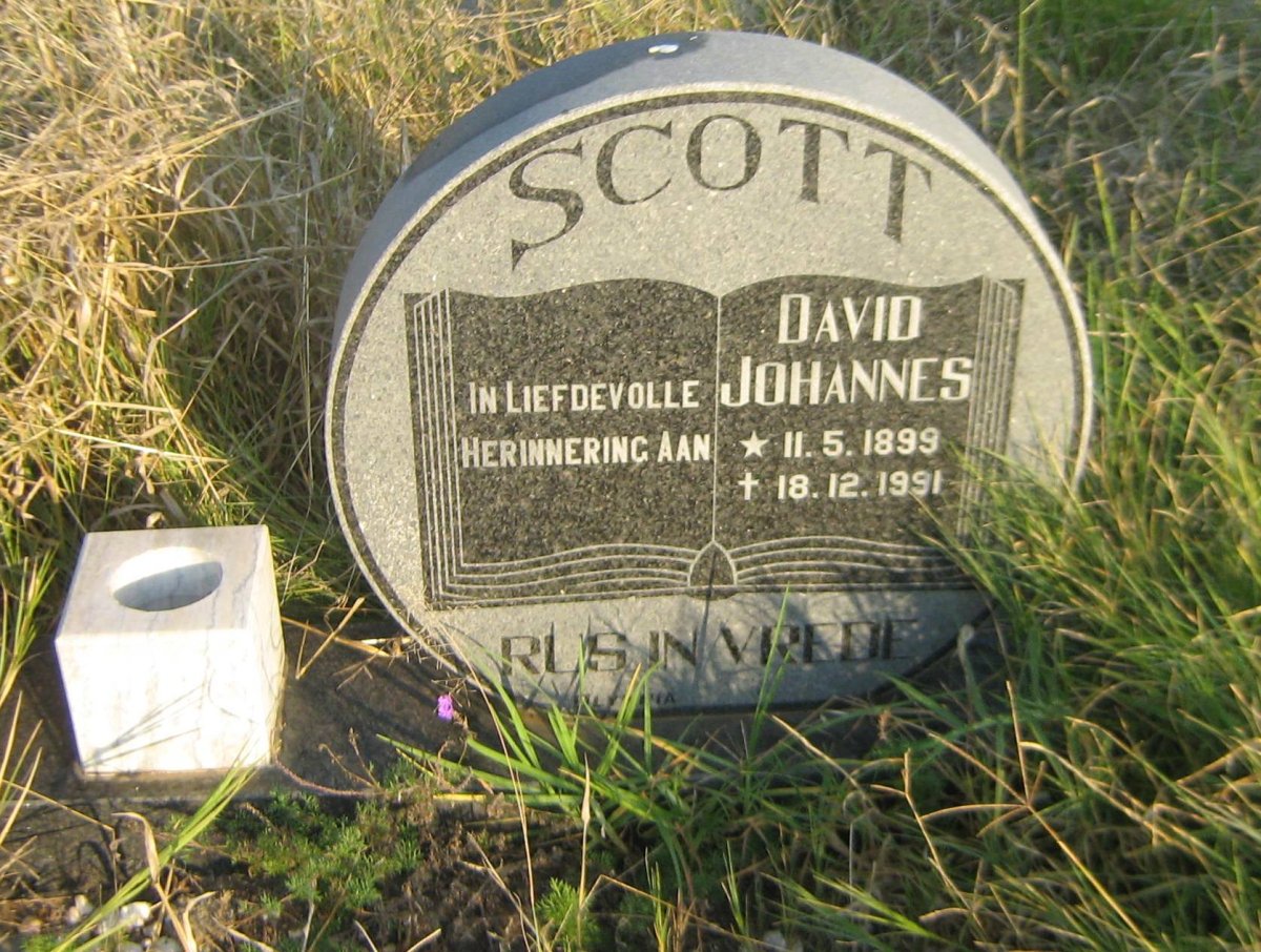 SCOTT David Johannes 1899-1991