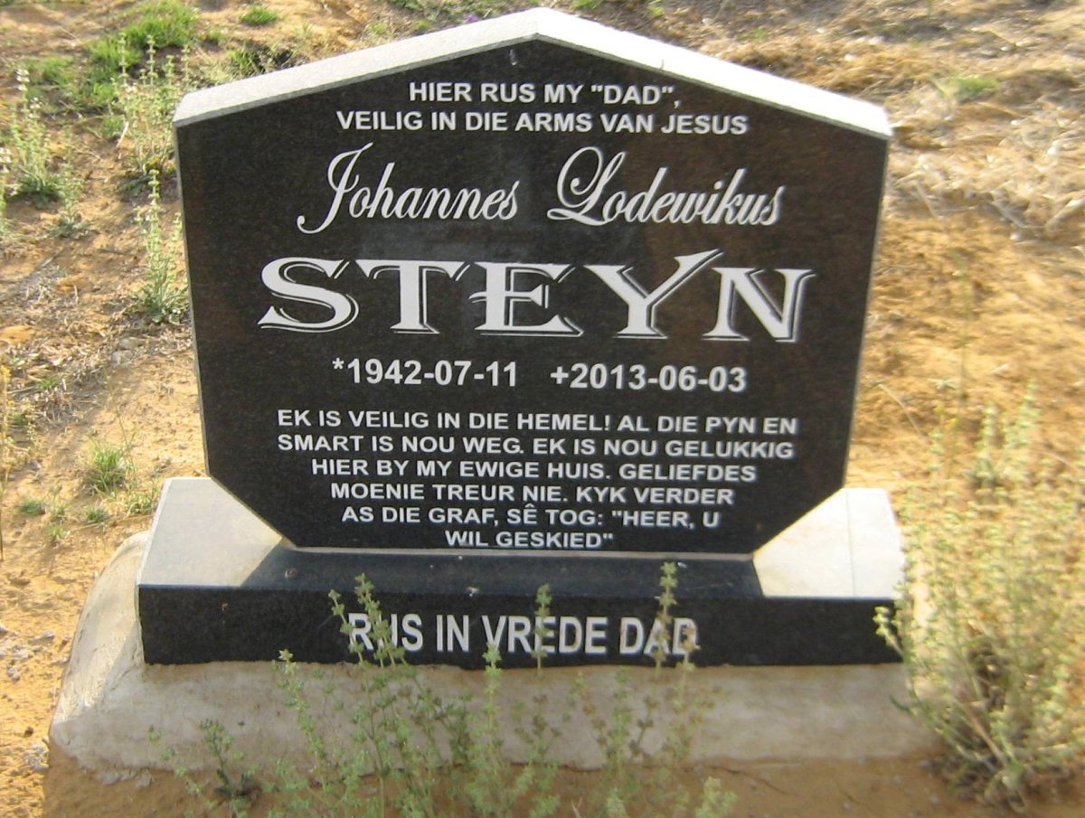 STEYN Johannes Lodewikus 1942-2013