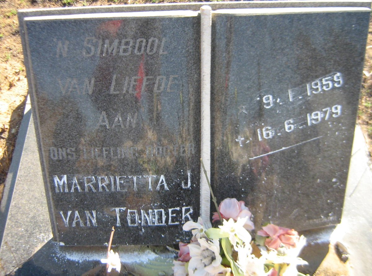 TONDER Marrietta J., van 1959-1979