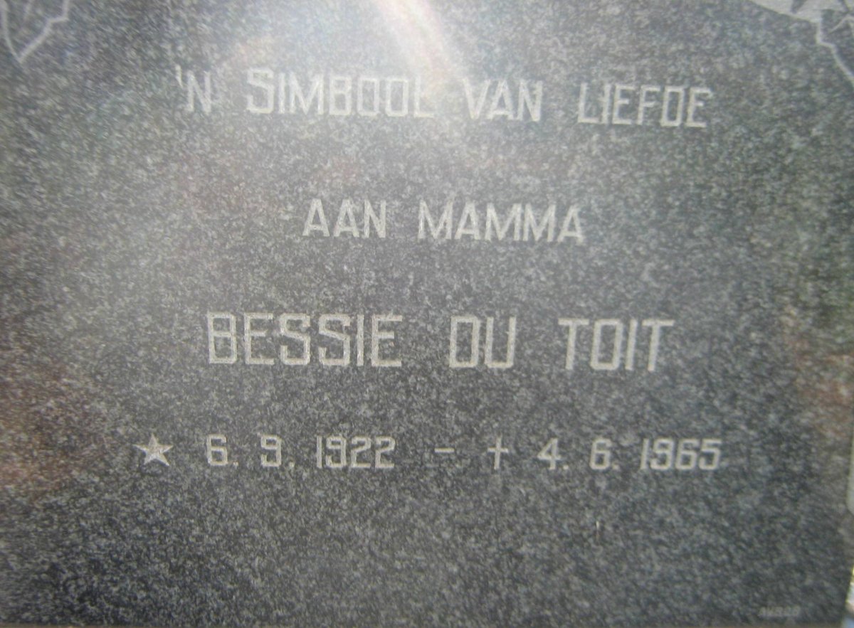 TOIT Bessie, du 1922-1965