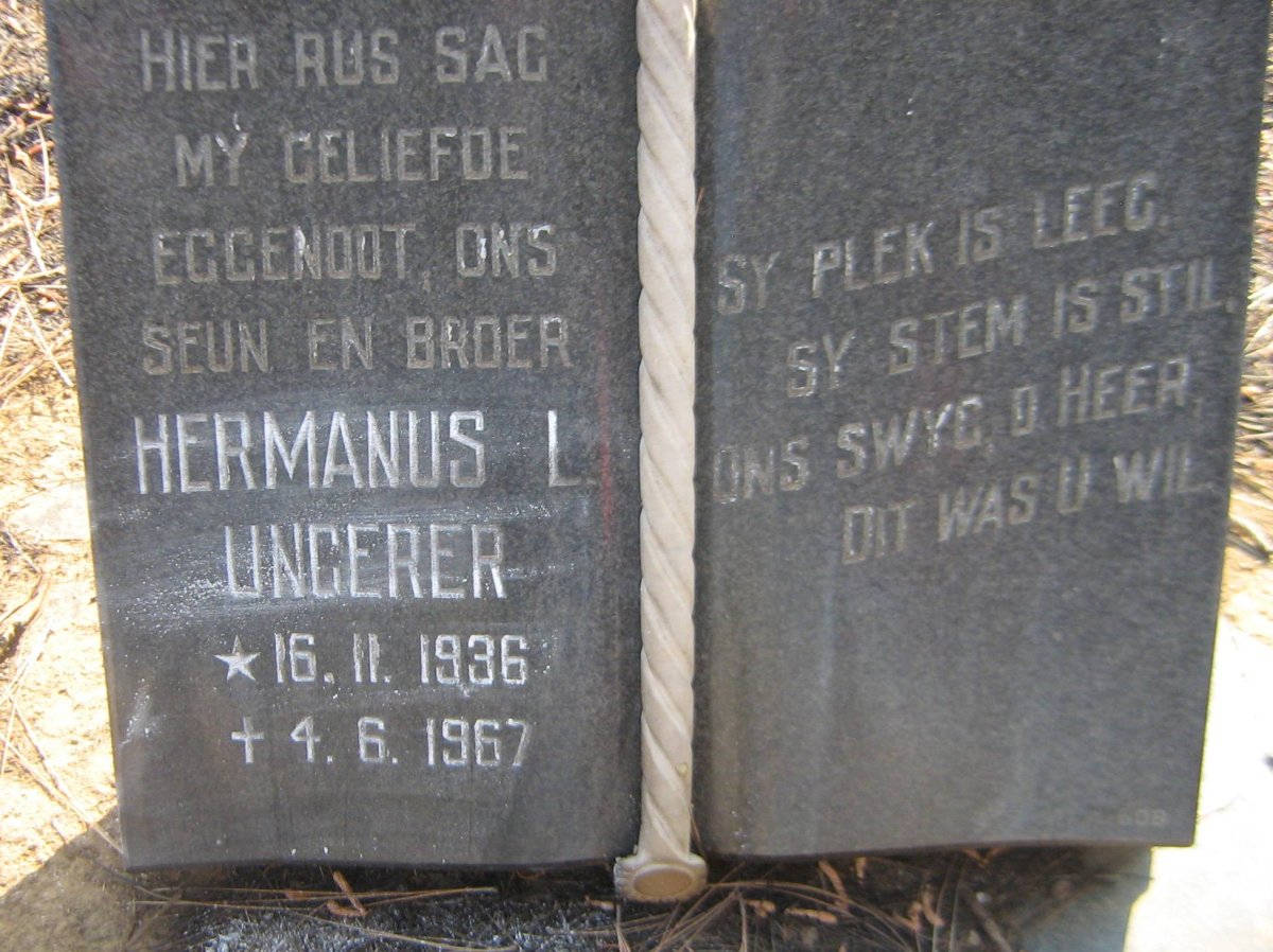 UNGERER Hermanus L. 1936-1967