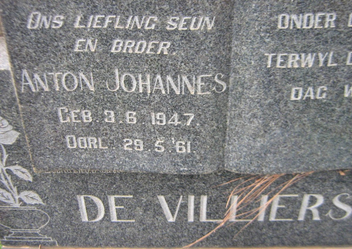 VILLIERS Anton Johannes, de 1947-1961
