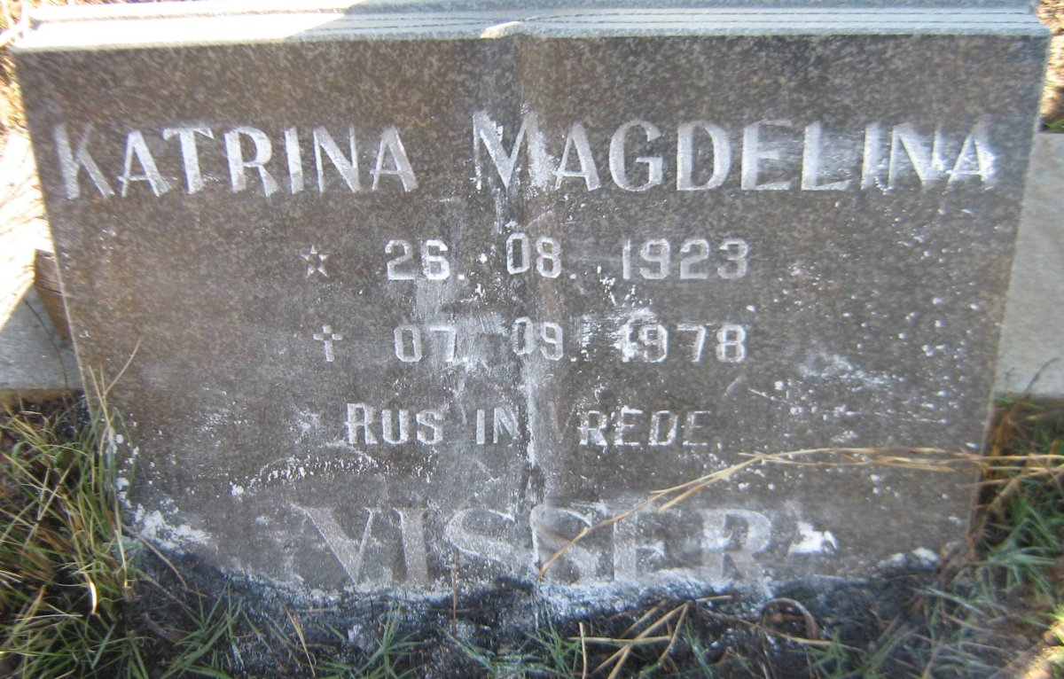 VISSER Katrina Magdelina 1923-1978