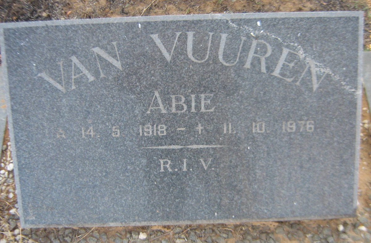 VUUREN Abie, van 1918-1976