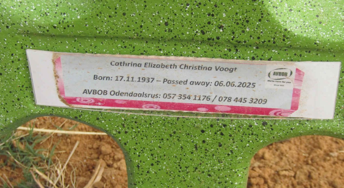 VOOGT Cathrina Elizabeth Christina 1937-2025