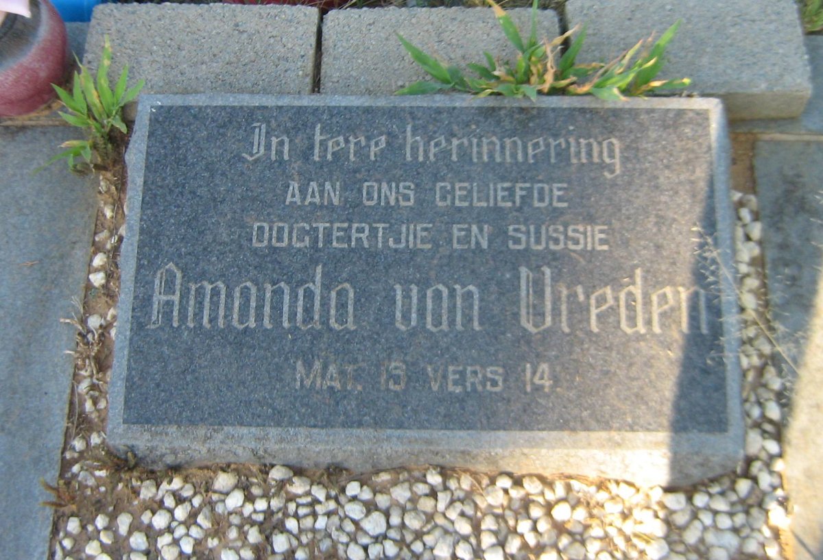 VREDEN Amanda, van
