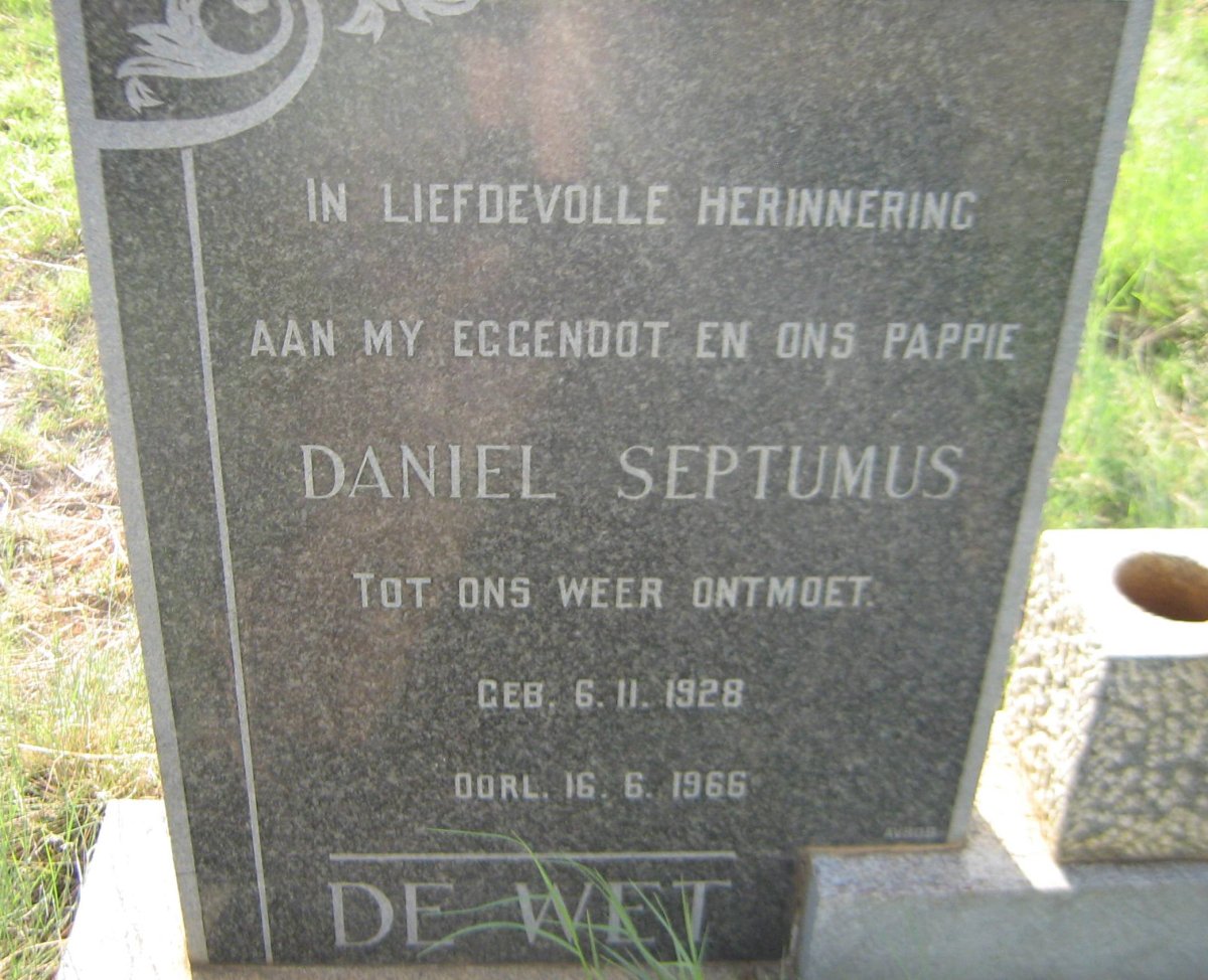 WET Daniel Septumus, de 1928-1966
