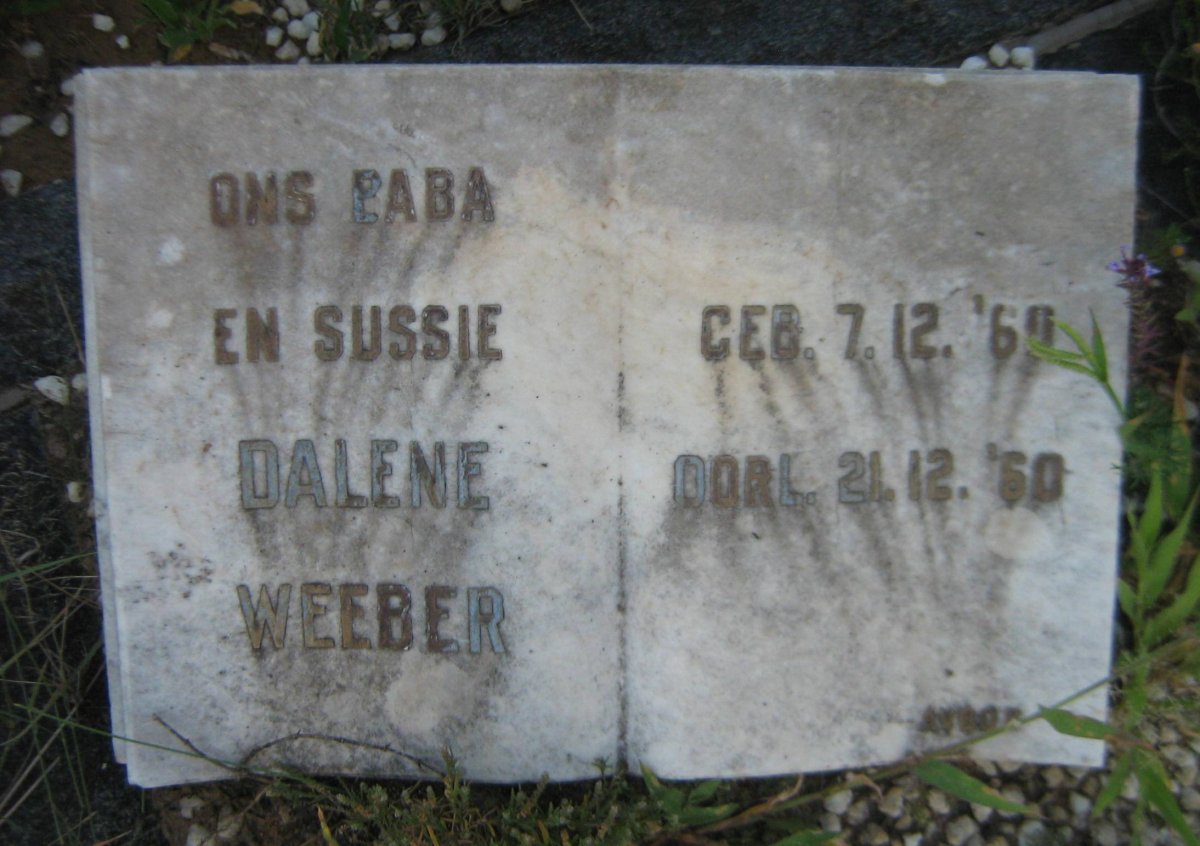 WEEBER Dalene 1960-1960