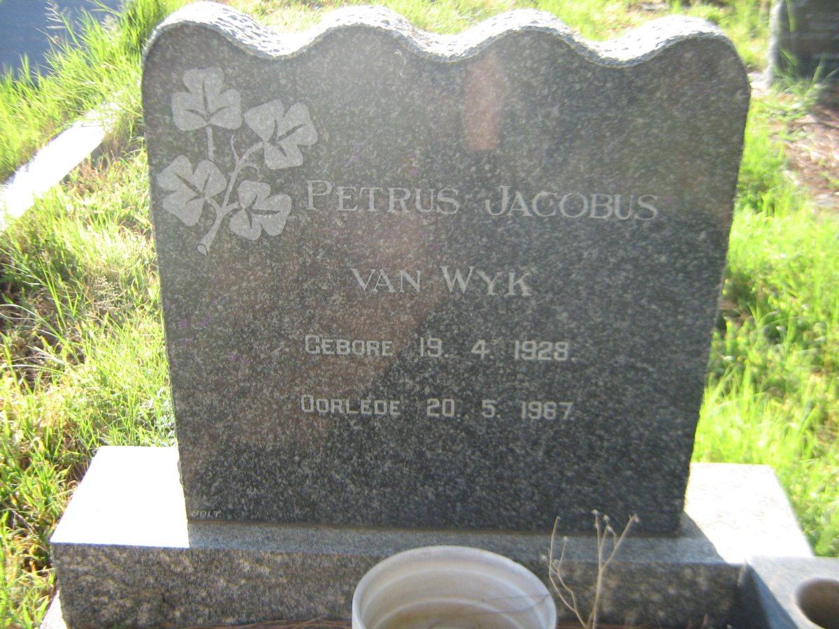 WYK Petrus Jacobus, van 1928-1967