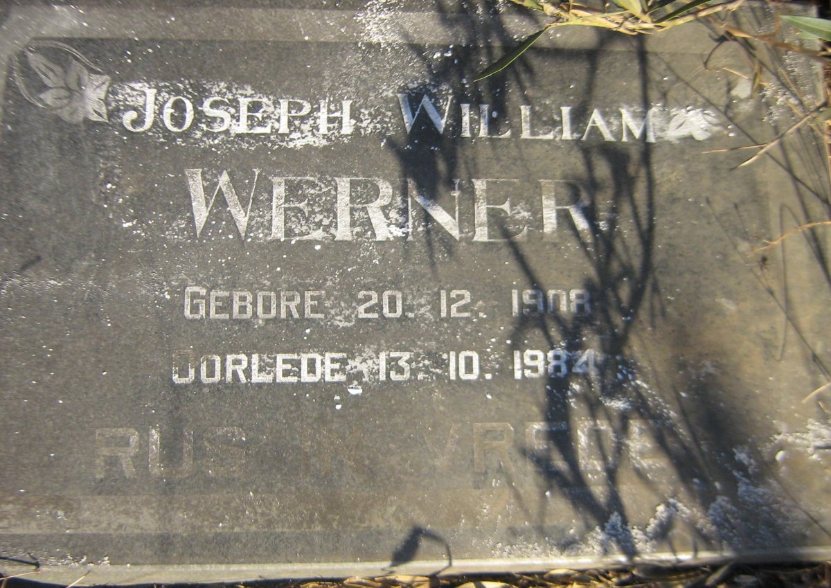 WERNER Joseph William 1908-1984