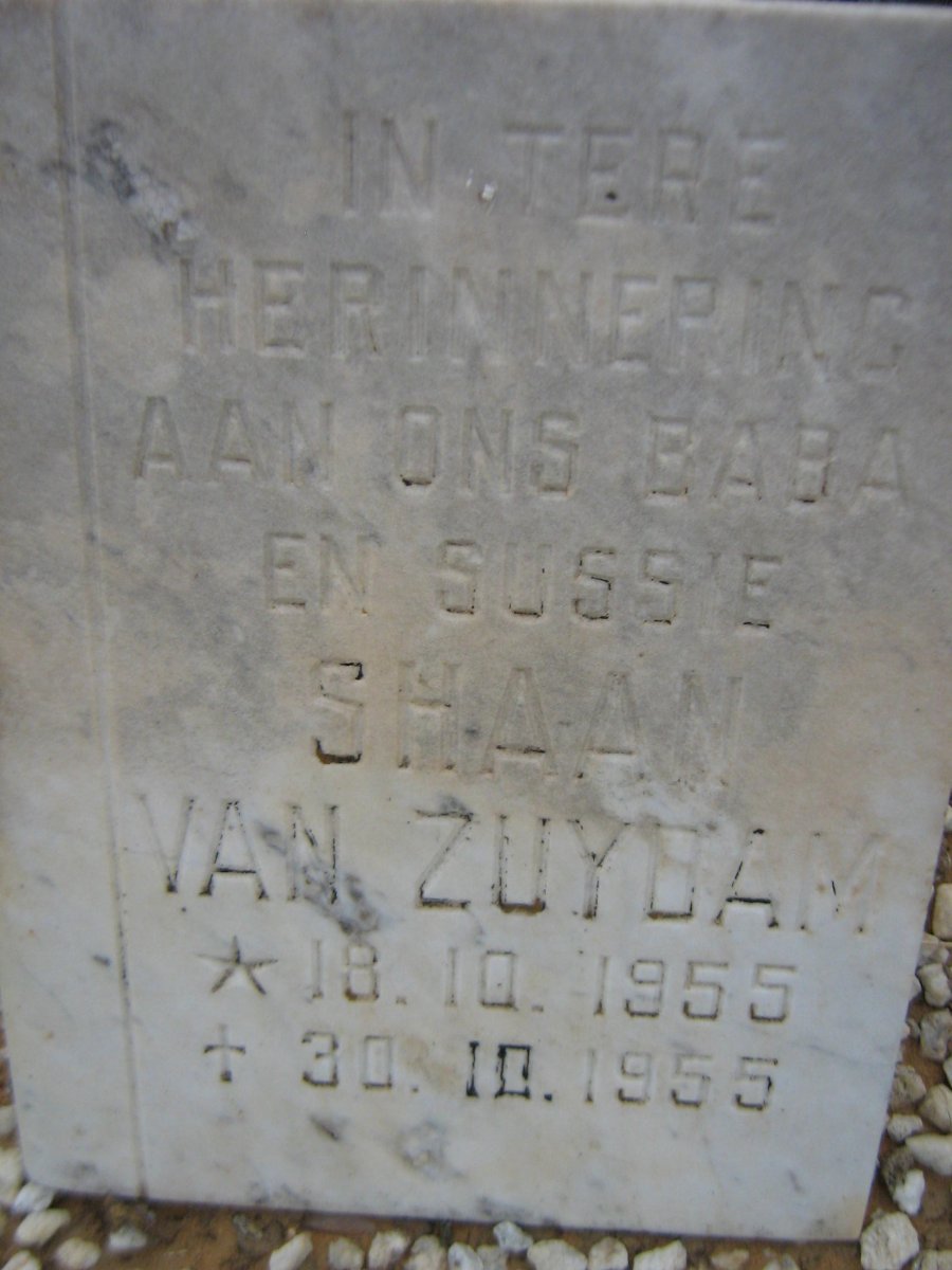 ZUYDAM Shaan, van 1955-1955
