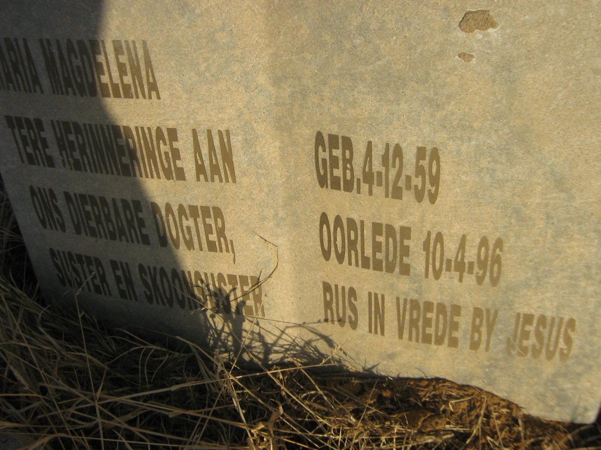 ? Maria Magdalena 1959-1996