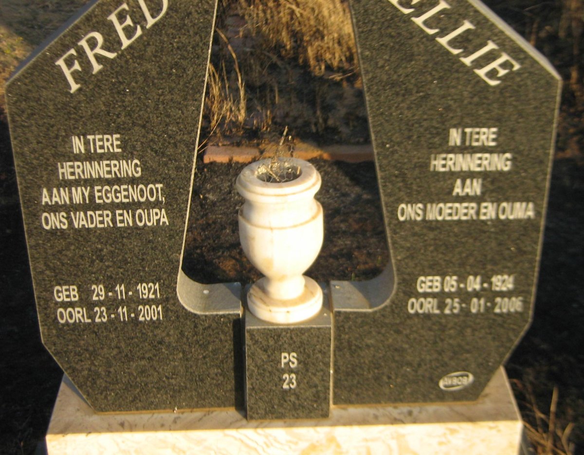? Fred 1921-2001 &amp; Ellie 1924-2006